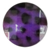 Imitate Animal skins Acrylic Beads, Painted Spray-paint, Faceted Flat Round 35mm Hole:2mm, Sold by Bag