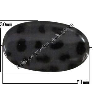 Imitate Animal skins Acrylic Beads, Painted Spray-paint, Flat Oval 51x30mm Hole:2mm, Sold by Bag