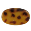 Imitate Animal skins Acrylic Beads, Painted Spray-paint, Flat Oval 35x22mm Hole:2mm, Sold by Bag