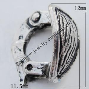 Zinc Alloy Clasp Lead-free, 11.5x12mm Hole:6mm Sold by Bag