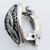 Zinc Alloy Clasp Lead-free, 11.5x12mm Hole:6mm Sold by Bag