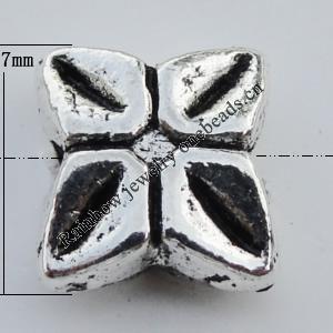 Bead Zinc Alloy Jewelry Findings Lead-free, 7x2mm, Hole:1mm, Sold by Bag