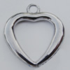 Pendant Zinc Alloy Jewelry Findings Lead-free, 24x26mm Hole:3mm, Sold by Bag