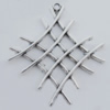 Pendant Zinc Alloy Jewelry Findings Lead-free, 48x55mm Hole:2.5mm, Sold by Bag