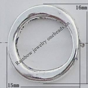 Bead Zinc Alloy Jewelry Findings Lead-free, 16x15mm, Hole:1mm, Sold by Bag