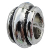 European Style Beads Zinc Alloy Jewelry Findings Lead-free, Helix 7x12mm, Hole:6.5mm, Sold by Bag