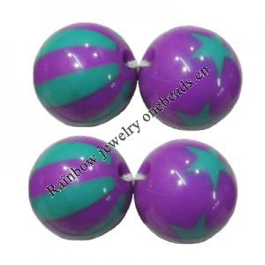 Handmade Solid Acrylic Beads, Round 16mm, Sold by Bag