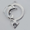 Pendant Zinc Alloy Jewelry Findings Lead-free, 22x29mm Hole:2mm, Sold by Bag