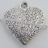 Pendant Zinc Alloy Jewelry Findings Lead-free, 15x16mm Hole:1mm, Sold by Bag