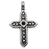 Pendant Zinc Alloy Jewelry Findings Lead-free, Cross 16x28mm Hole:3mm, Sold by Bag