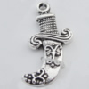 Pendant Zinc Alloy Jewelry Findings Lead-free, 12x25mm Hole:2mm, Sold by Bag