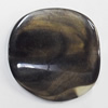 Dichroic Solid Acrylic Beads, Flat Round 36x37mm Hole:2mm, Sold by Bag