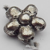 Bead Zinc Alloy Jewelry Findings Lead-free, Flower 7mm Hole:1mm, Sold by Bag