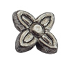 Bead Zinc Alloy Jewelry Findings Lead-free, Flower 7mm Hole:1mm, Sold by Bag