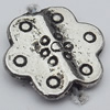Bead Zinc Alloy Jewelry Findings Lead-free, Flower 12mm Hole:1mm, Sold by Bag