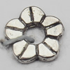 Bead Zinc Alloy Jewelry Findings Lead-free, Flower O:8mm I:6mm Hole:3mm, Sold by Bag