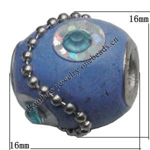 Indonesia Beads Handmade, Round 16x16mm, Hole:Approx 4.5mm, Sold by PC
