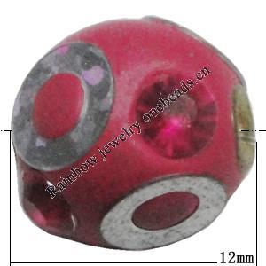 Indonesia Beads Handmade, Round 12mm, Hole:Approx 2mm, Sold by PC