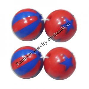 Handmade Solid Acrylic Beads, Round 12mm, Sold by Bag