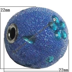 Indonesia Beads Handmade, Round 22x22mm, Hole:Approx 3mm, Sold by PC