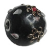 Indonesia Beads Handmade, Round 22mm, Hole:Approx 3mm, Sold by PC
