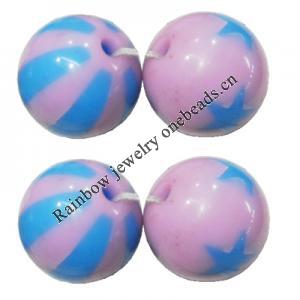 Handmade Solid Acrylic Beads, Round 16mm, Sold by Bag