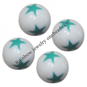 Handmade Solid Acrylic Beads, Round 16mm, Sold by Bag