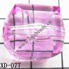 Faceted Cuboid Acrylic Beads 18x18mm Hole:3mm Sold by bag 