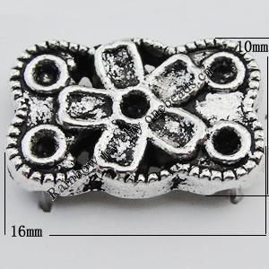 Connector Zinc Alloy Jewelry Findings Lead-free, 16x10mm, Hole:1mm, Sold by Bag