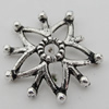 Bead Caps Zinc Alloy Jewelry Findings Lead-free, 17x17mm, Hole:2mm, Sold by Bag