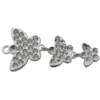 Connector Zinc Alloy Jewelry Findings Lead-free, Butterfly 62x29mm, Hole:3mm, Sold by Bag