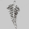 Pendant Zinc Alloy Jewelry Findings Lead-free, Leaf 62x18mm Hole:2mm, Sold by Bag