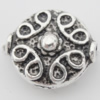 Bead Zinc Alloy Jewelry Findings Lead-free, 12x12mm, Hole:1mm, Sold by Bag