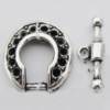 Clasp Zinc Alloy Jewelry Findings Lead-free, 20x19mm,22x7mm, Hole:2mm, Sold by KG
