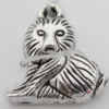 Pendant Zinc Alloy Jewelry Findings Lead-free, Lion 14x15mm Hole:1mm, Sold by Bag