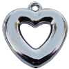 Jewelry findings, CCB plastic Pendant, Heart 27x26mm Hole:2mm, Sold by Bag