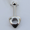 Jewelry findings, CCB plastic Pendant, 29x12mm Big Hole:4mm Small Hole:1.5mm, Sold by Bag