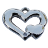  Jewelry findings, CCB plastic Pendant, Heart 24x19mm Big Hole:2mm Small Hole:1.5mm, Sold by Bag