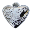 Jewelry findings, CCB plastic Pendant, Heart 16x16mm Hole:2.5mm, Sold by Bag