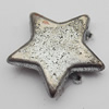 Bead Zinc Alloy Jewelry Findings Lead-free, Star 16mm Hole:2mm, Sold by Bag