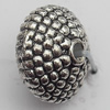 Bead Zinc Alloy Jewelry Findings Lead-free, 8x12mm Hole:2mm, Sold by Bag