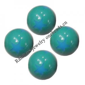 Handmade Solid Acrylic Beads, Round 20mm, Sold by Bag