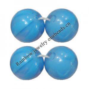 Colorful Acrylic Beads , Round 16mm, Sold by Bag