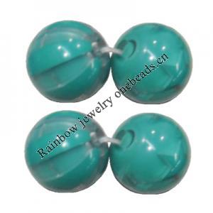 Colorful Acrylic Beads , Round 12mm, Sold by Bag