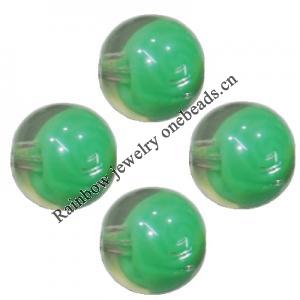 Colorful Acrylic Beads , Round 12mm, Sold by Bag