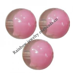  Colorful Acrylic Beads , Round 16mm, Sold by Bag