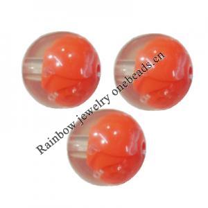  Colorful Acrylic Beads , Round 12mm, Sold by Bag