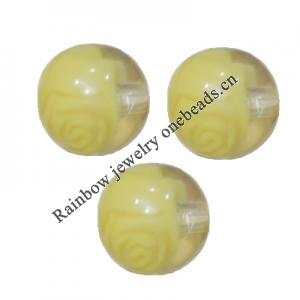  Colorful Acrylic Beads , Round 12mm, Sold by Bag