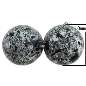 Spray-Painted Acrylic Beads, Round 10mm  Sold by Bag