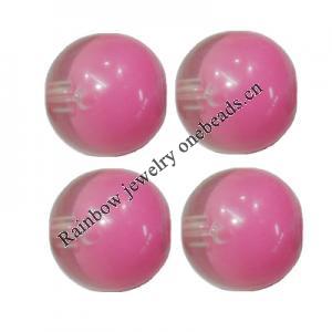  Colorful Acrylic Beads, Round 20mm, Sold by Bag